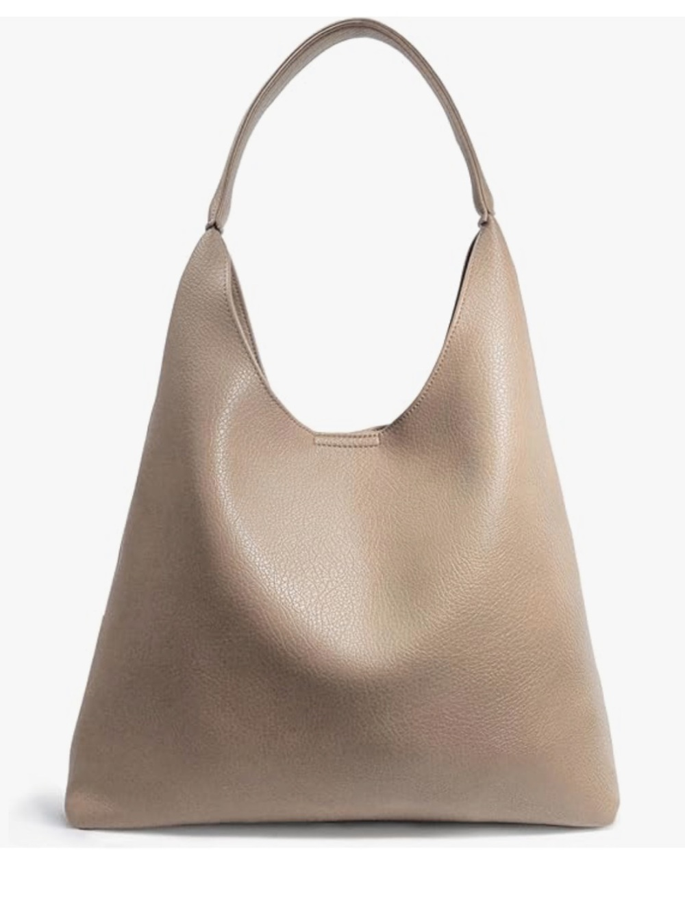 Hoxis Hobo Vegan Slouchy Bag Nude